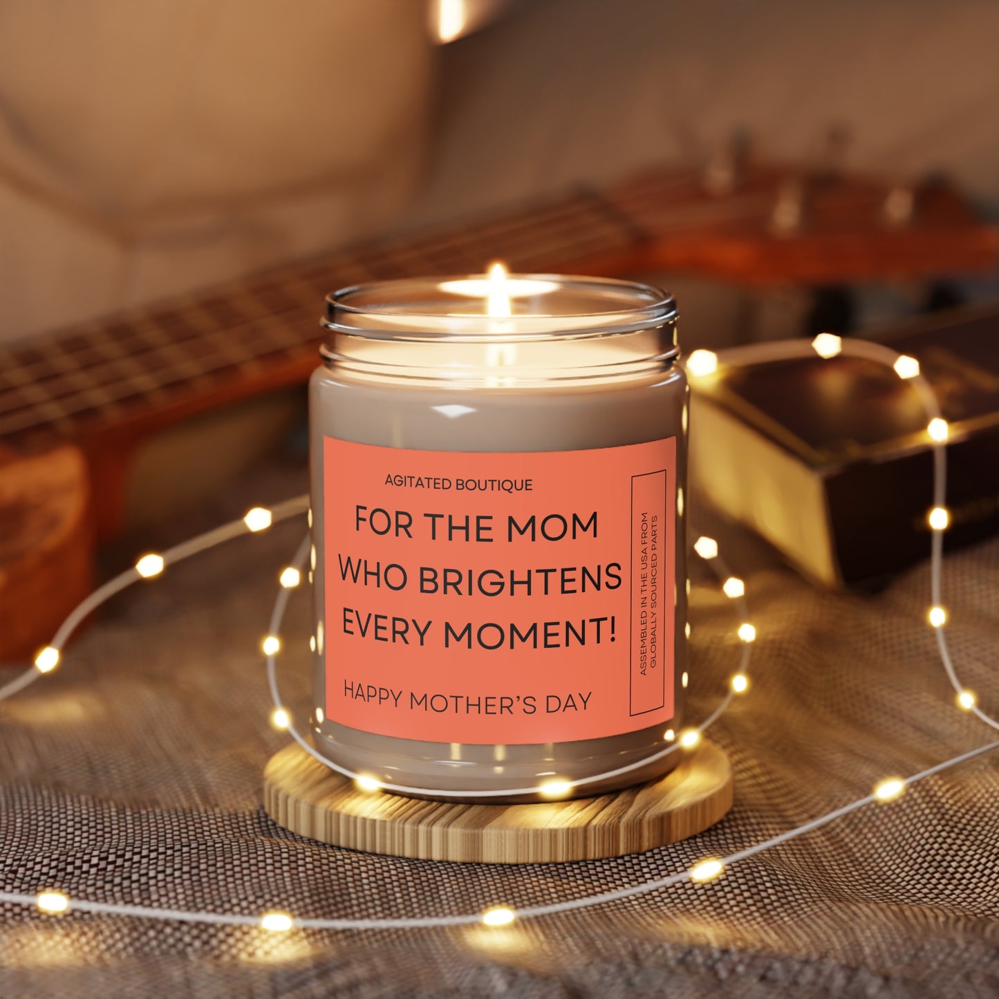 For the mom who brightens every moment! Happy Mother's Day Soy Candle, 9oz Candles, 9oz