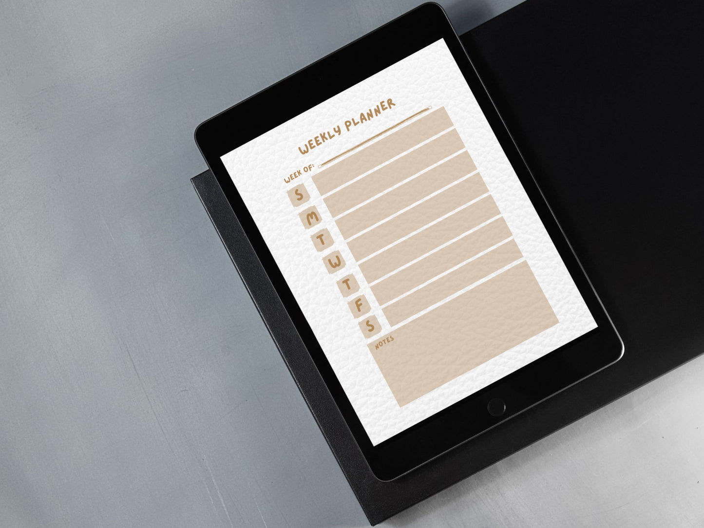 Brown Digital Hyperlinked Weekly Planner