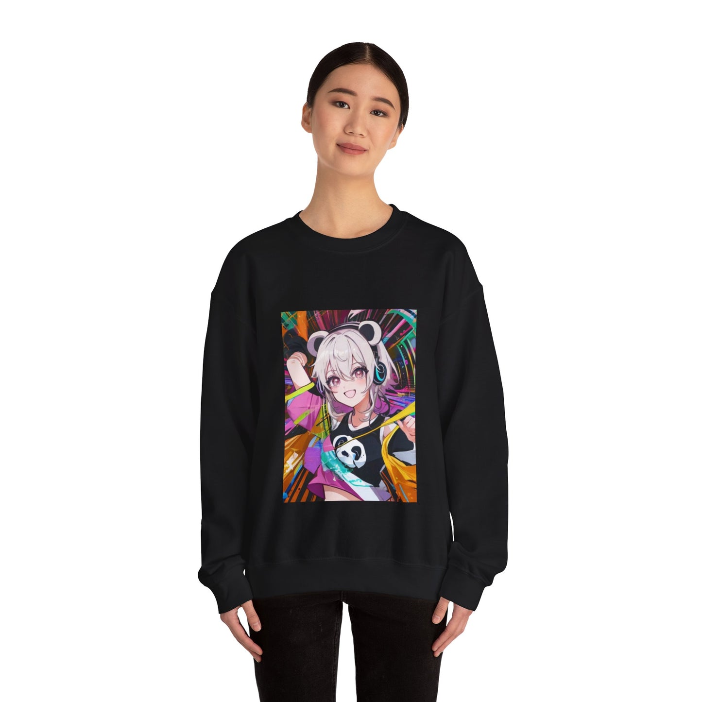 Anime Girl Unisex Heavy Blend™ Crewneck Sweatshirt